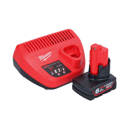 Milwaukee M12 BBL-601 akumulatorowa dmuchawa 12 V + 1x akumulator 6,0 Ah + ładowarka
