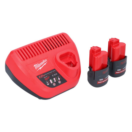 Milwaukee M12 PCSS-252 akumulatorowy obcinak do rur ze stali nierdzewnej 12 V 12 - 28 mm + 2x akumulator 2,5 Ah + ładowarka