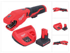 Milwaukee M12 PCSS-501 akumulatorowy obcinak do rur ze stali nierdzewnej 12 V 12 - 28 mm + 1x akumulator 5,0 Ah + ładowarka