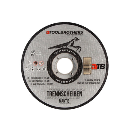 Metabo WE 15-125 Szybka szlifierka kątowa 1550 W 125 mm + 25x tarcza tnąca Toolbrothers MANTIS