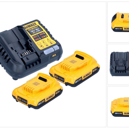 Zestaw startowy akumulatorów DeWalt DCB 1104 D2 12 V / 18 V 2x akumulator 2,0 Ah + ładowarka DCB 1104