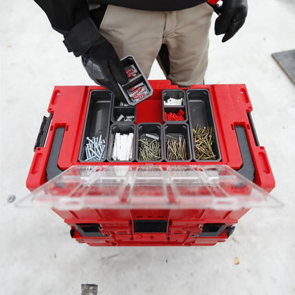 Toolbrothers RHINO XL walizka narzędziowa ULTRA Handling+ wysokość L 26 l IP66 z wyjmowanymi przegrodami + pudełka