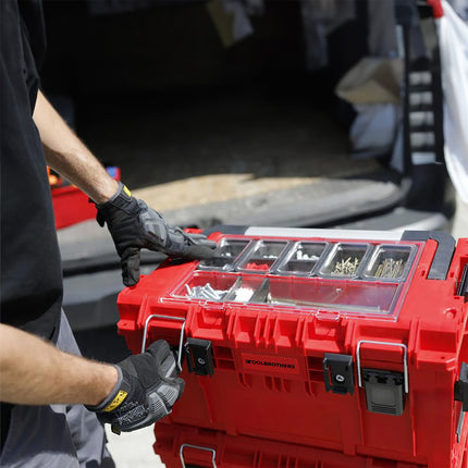 Toolbrothers RHINO XL walizka narzędziowa ULTRA Handling+ wysokość L 26 l IP66 z wyjmowanymi przegrodami + pudełka