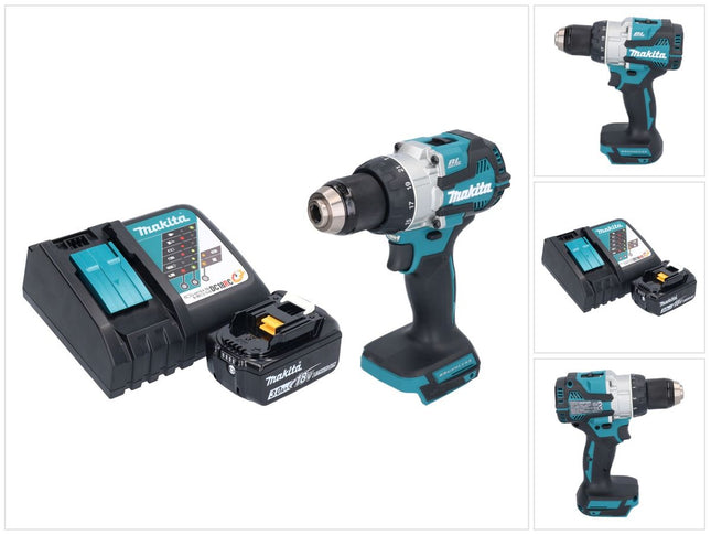 Makita DHP 489 RF1 akumulatorowa wiertarko-wkrętarka udarowa 18 V 73 Nm bezszczotkowa + 1x akumulator 3,0 Ah + ładowarka