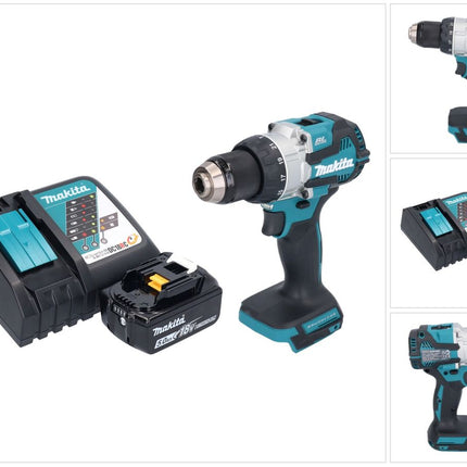 Makita DHP 489 RT1 akumulatorowa wiertarko-wkrętarka udarowa 18 V 73 Nm bezszczotkowa + 1x akumulator 5,0 Ah + ładowarka