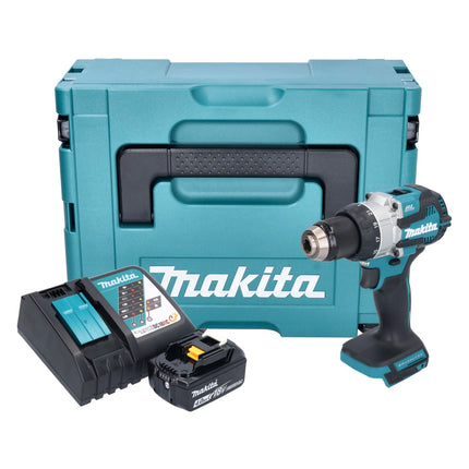 Makita DHP 489 RM1J akumulatorowa wiertarko-wkrętarka udarowa 18 V 73 Nm bezszczotkowa + 1x akumulator 4,0 Ah + ładowarka + Makpac