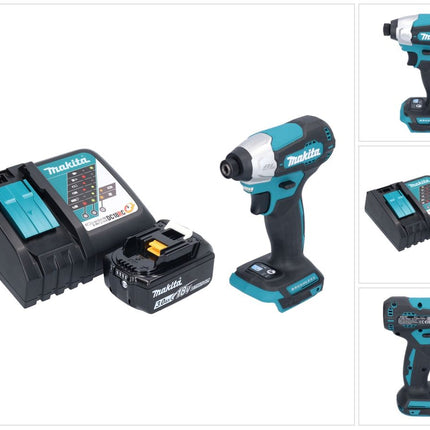 Makita DTD 157 RF1 akumulatorowy klucz udarowy 18 V 140 Nm 1/4" bezszczotkowy + 1x akumulator 3,0 Ah + ładowarka