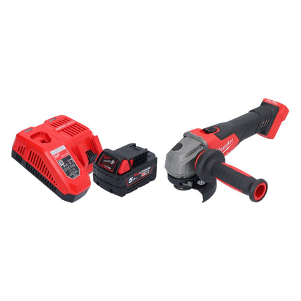 Milwaukee M18 FSAG115X-501 Akumulatorowa szlifierka kątowa 18 V 115 mm bezszczotkowa + 1x akumulator 5,0 Ah + ładowarka