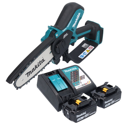 Makita DUC 150 RF2 Akumulatorowa pilarka łańcuchowa 18 V 15 cm bezszczotkowa + 2x akumulator 3,0 Ah + ładowarka