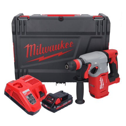Milwaukee M18 BLHX-301X akumulatorowy młot udarowo-obrotowy 18 V 2,3 J bezszczotkowy + 1x akumulator 3,0 Ah + ładowarka + skrzynka HD