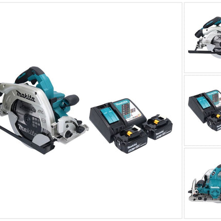 Makita DHS 900 RG2U Akumulatorowa pilarka tarczowa 36 V ( 2x 18 V ) 235 mm bezszczotkowa + 2x akumulator 6,0 Ah + ładowarka + adapter Bluetooth