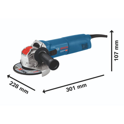 Bosch GWX 14 125 Professional Winkelschleifer 1400 W 125 mm X Lock 06017B7001 Diamanttrennscheibe 4 - toolbrothers