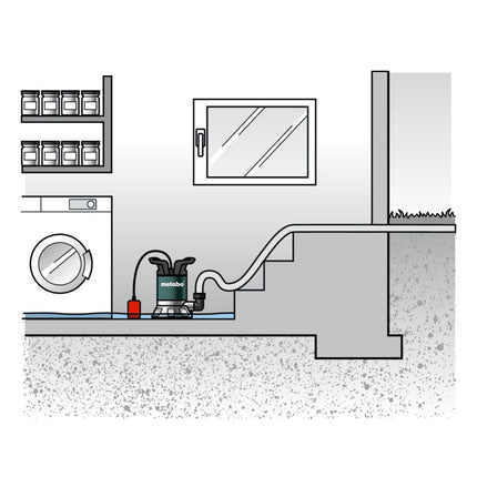 Pompa zanurzeniowa do czystej wody Metabo TP 7500 SI ( 0250750013 ) 300 W Natężenie przepływu 7500 l/h