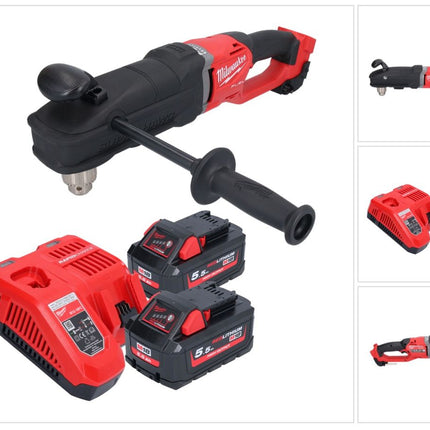 Milwaukee M18 FRAD2-552 Akumulatorowa wiertarko-wkrętarka kątowa 18 V 122 Nm bezszczotkowa + 2x akumulator 5,5 Ah + ładowarka