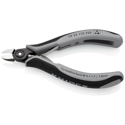 KNIPEX precyzyjne nożyce do cięcia ukośnego elektroniki długość 125 mm kształt 2 ( 4000810830 )