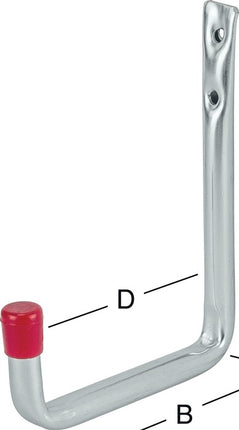 Hak ścienny VORMANN w kształcie litery U bez gumowej powłoki Występ 250 mm ( 3000273043 )