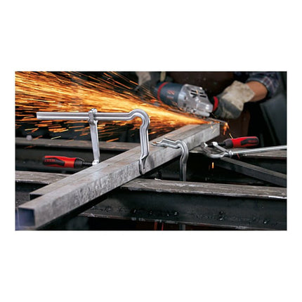 Zacisk śrubowy BESSEY OMEGA wykonany w całości ze stali Szerokość mocowania 250 mm Występ 120 mm ( 4000831472 )