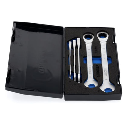 Zestaw kluczy płasko-oczkowych z grzechotką GEDORE 7R-005 5-częściowy o szerokości 8-19 mm ( 4000821988 )