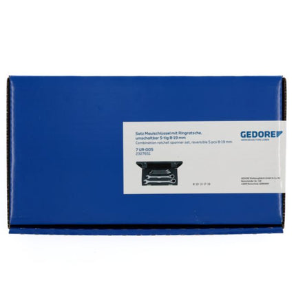 Zestaw kluczy płasko-oczkowych GEDORE 7 UR-005 5-częściowy o szerokości 8-19 mm ( 4000880491 )