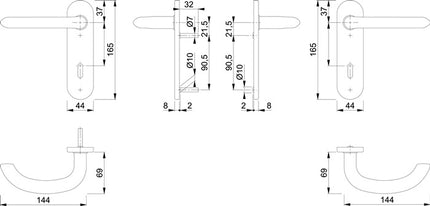 HOPPE Kurzschildgarnitur Marseille E1138Z 353K Edelstahl F69 3000252289  3 - toolbrothers