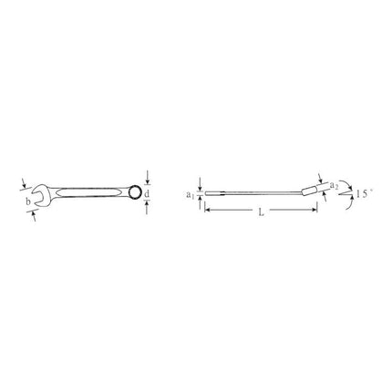 STAHLWILLE Klucz płasko-oczkowy OPEN BOX 13 SW 60 mm Długość 590 mm ( 4000826030 )