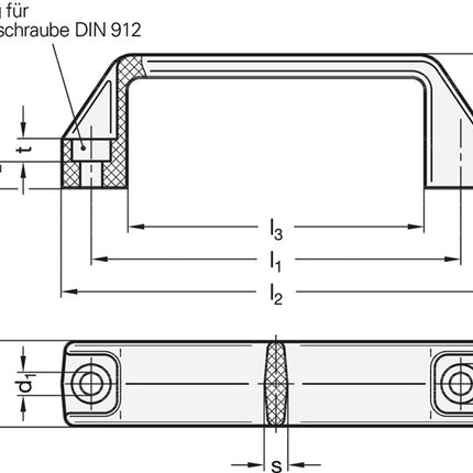 Uchwyt łukowy GANTER GN 528 l1 179 ±1 mm d1 8.5 mm ( 4601000175 )