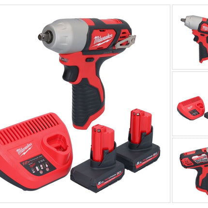 Milwaukee M12 BIW38-502 Akumulatorowy klucz udarowy 12 V 135 Nm 3/8" + 2x akumulator 5,0 Ah + ładowarka