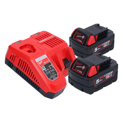 Milwaukee M18 FCVN24-502 Akumulatorowy wibrator do betonu 18 V 2,4 m bezszczotkowy + 2x akumulator 5,0 Ah + ładowarka