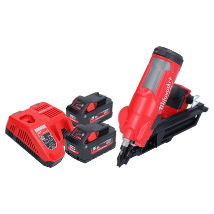 Milwaukee M18 FFN-552 gwoździarka akumulatorowa 18 V 50 - 90 mm bezszczotkowa + 2x akumulator 5,5 Ah + ładowarka