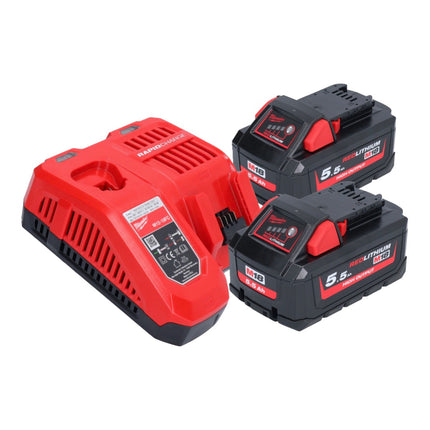 Milwaukee M18 FFN-552 gwoździarka akumulatorowa 18 V 50 - 90 mm bezszczotkowa + 2x akumulator 5,5 Ah + ładowarka