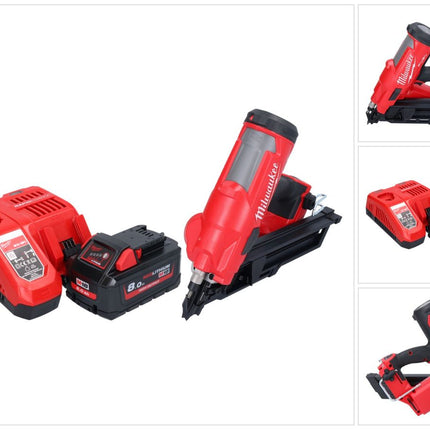 Milwaukee M18 FFN-801 gwoździarka akumulatorowa 18 V 50 - 90 mm bezszczotkowa + 1x akumulator 8,0 Ah + ładowarka