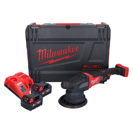 Milwaukee M18 FROP21-502X Akumulatorowa polerka mimośrodowa 18 V 150 mm ( 4933478837 ) Bezszczotkowa + 2x akumulator 5,0 Ah + ładowarka + pudełko HD