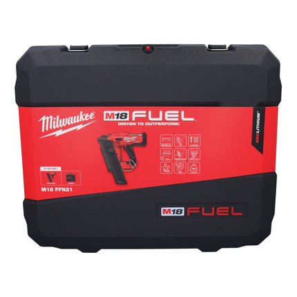 Milwaukee M18 FFN21-301C Gwoździarka akumulatorowa 18 V 50 - 90 mm bezszczotkowa + 1x akumulator 3,0 Ah + ładowarka + walizka