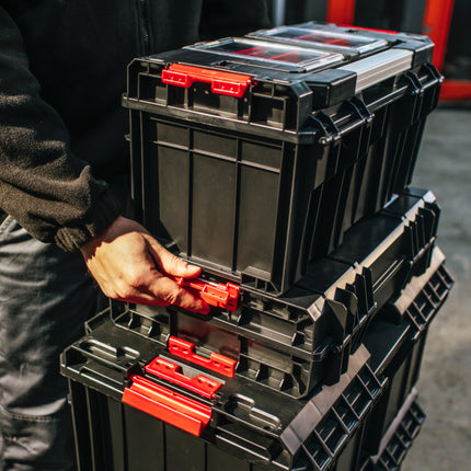 Toolbrothers RHINO Wąska walizka narzędziowa ECO Comfort+ Compact Edition 14 l IP54 z wyjmowanymi przegrodami